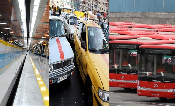 افزایش نرخ کرایه تاکسی، اتوبوس و مترو