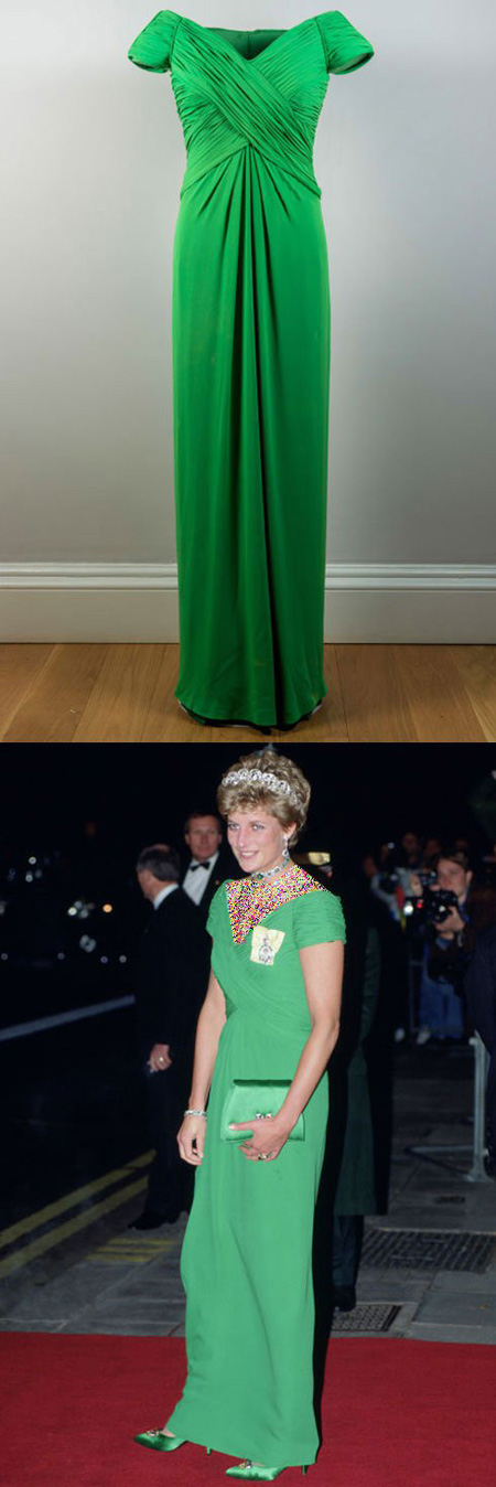 لباس های ملکه الیزایت و پرنسس دایانا در یک نمایشگاه مد