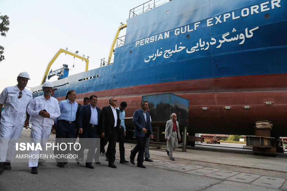 نخستین کشتی کاوشگر ایران وارد خلیج فارس شد(تصاویر)