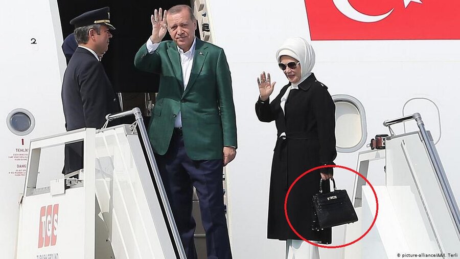 کیف‌دستی همسر اردوغان دردسرساز شد+عکس