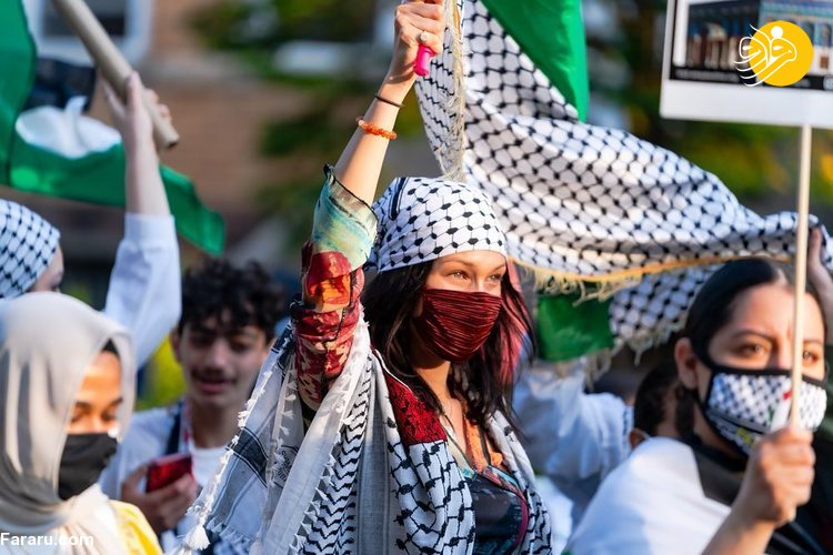 «بلا حدید» در راهپیمایی حمایت از فلسطین