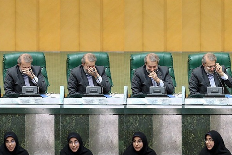 توضیح لاریجانی در مورد واکنش‌ او به «خداوند رنگین کمان» + عکس